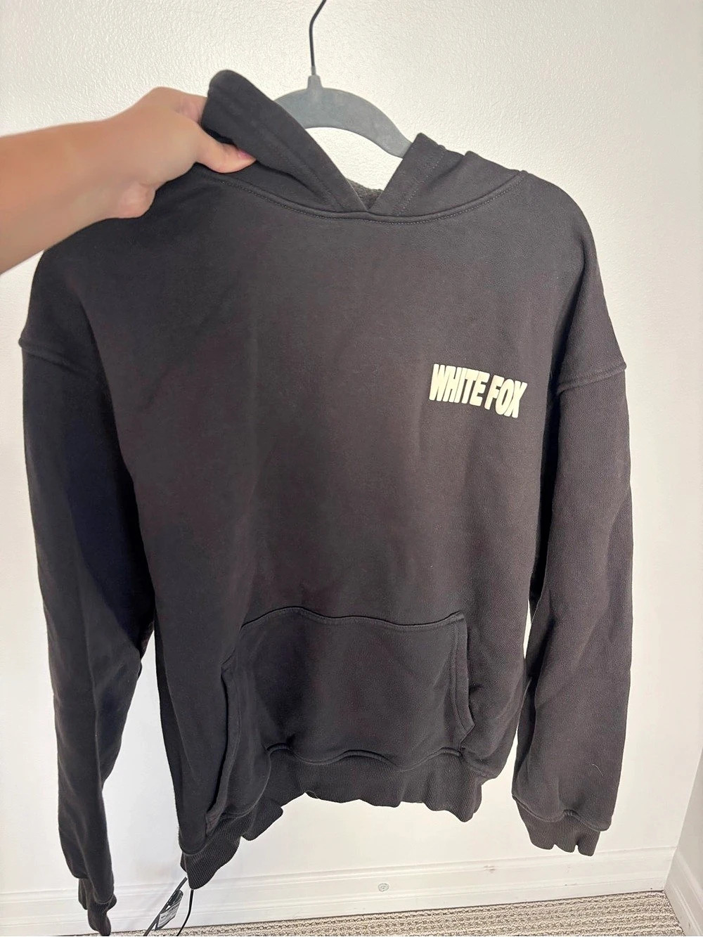 White Fox Society Est. 2013 Oversized Hoodie Black Small/Medium